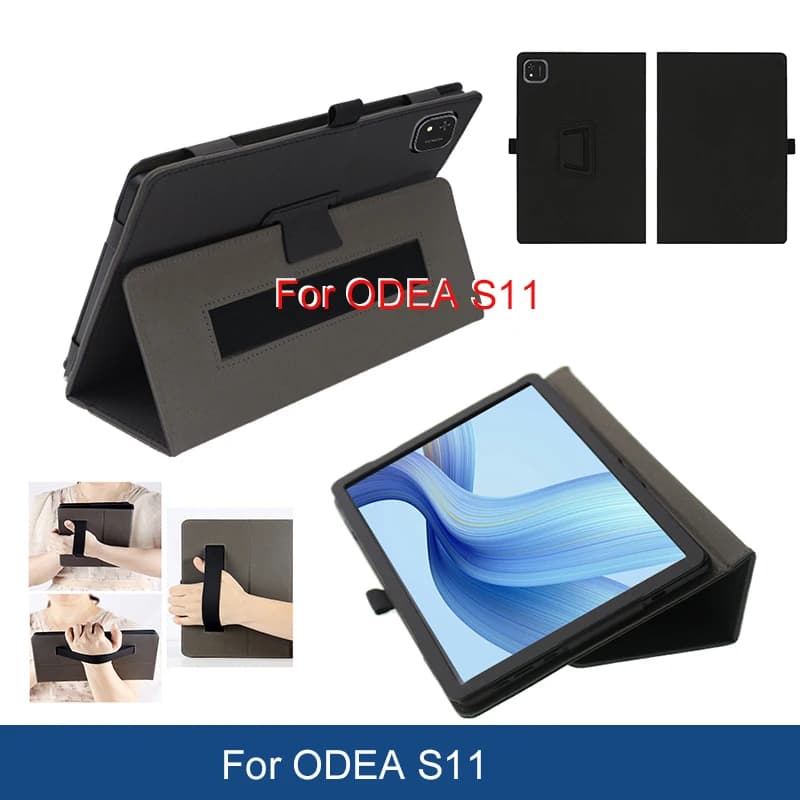 Custodia con cinturino da polso per ODEA S11 con custodia magnetica in pelle PU per tablet PC ODEA S11 da 10.95 pollici