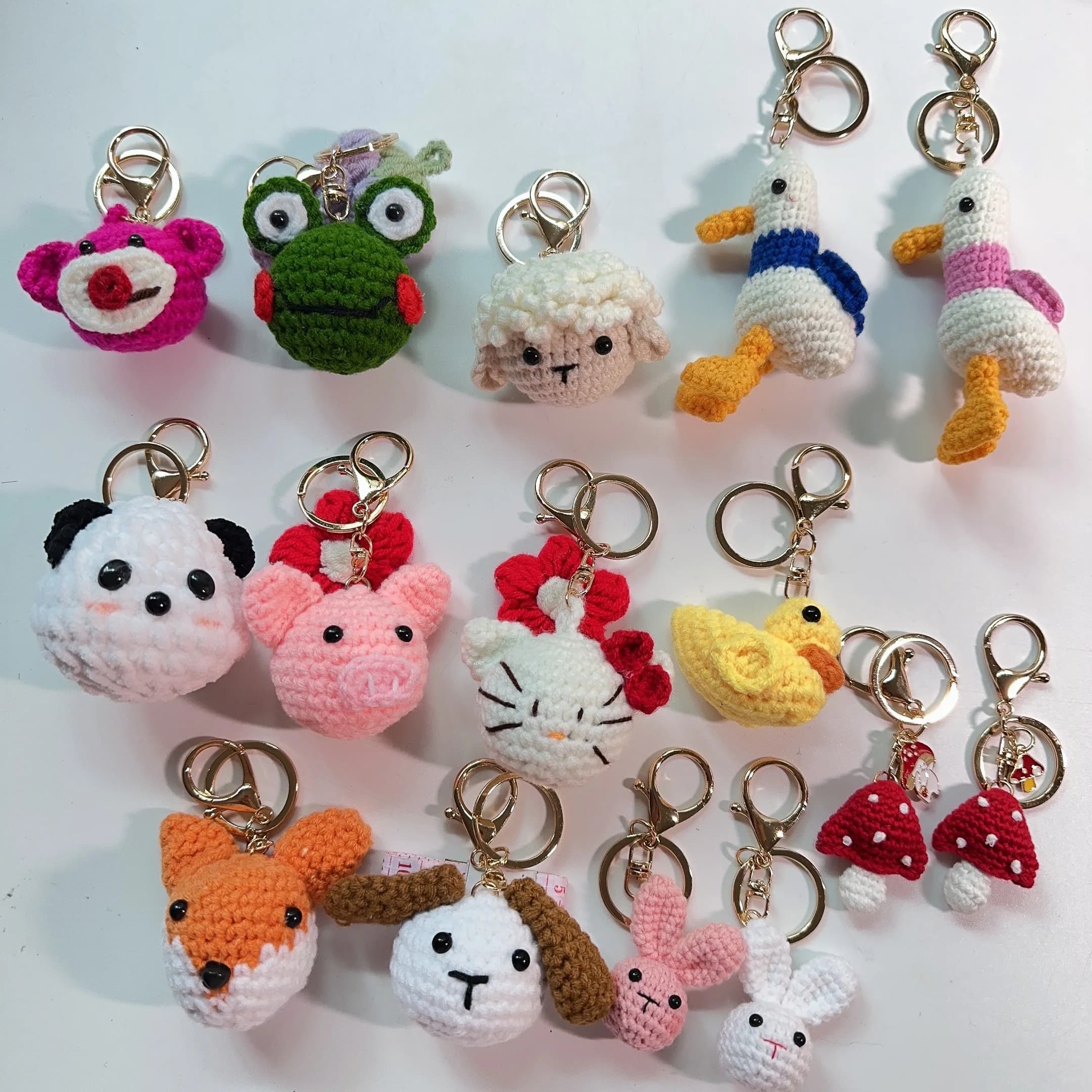 Handmade Finished Crochet Product DIY Crochet Animal Kit Withhand Knitting Yarn Doll Yarn Hook Accessories Keychain Girls Gift