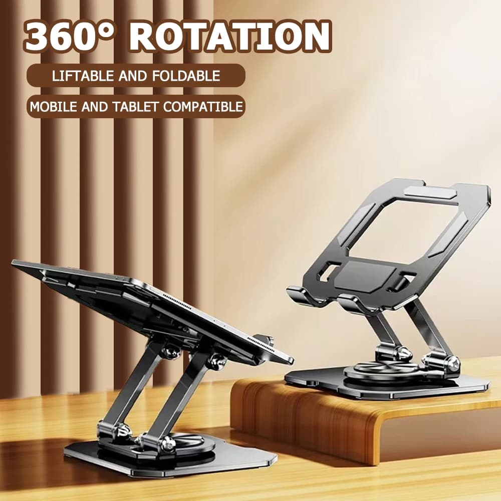 360 ° Supporto per Tablet Girevole e Regolabile, Stand da Scrivania Pieghevole Compatibile con iPad Pro/Air/Mini e Tablet da 4.7-12 Pollici