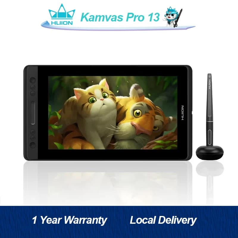 Tavoletta grafica Huion Kamvas Pro 13 con schermo da 13,3 pollici con disegno, compatibile con Windows MacOS,