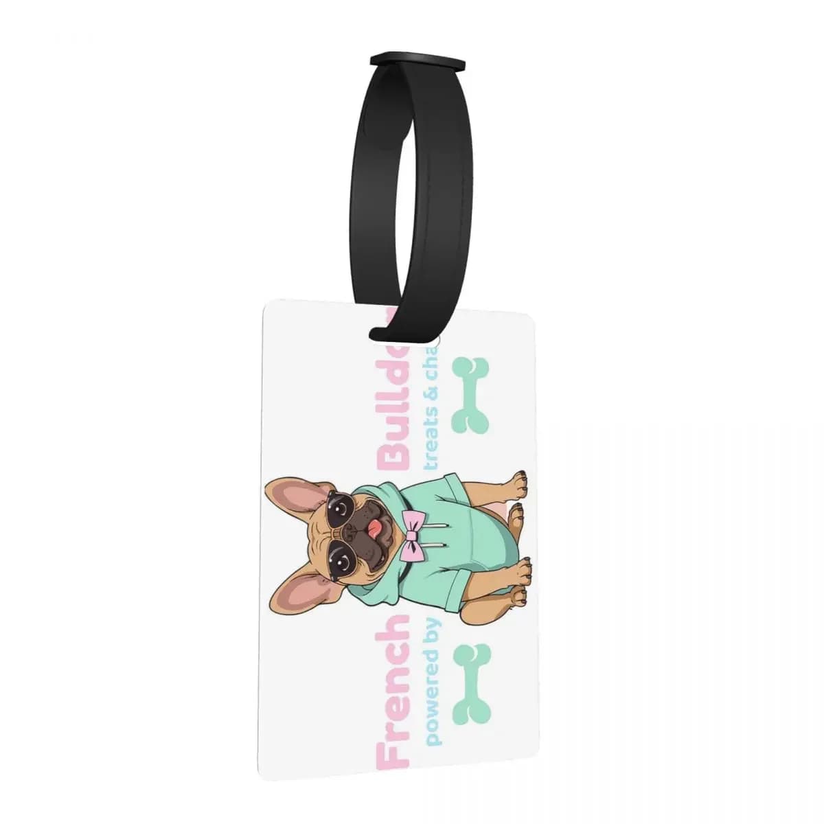 Bulldog francese Dog Design Frenchie Etichette per bagagli Accessori per valigie Etichetta per imbarco per bagagli carina Porta etichette ID Nome Indirizzo