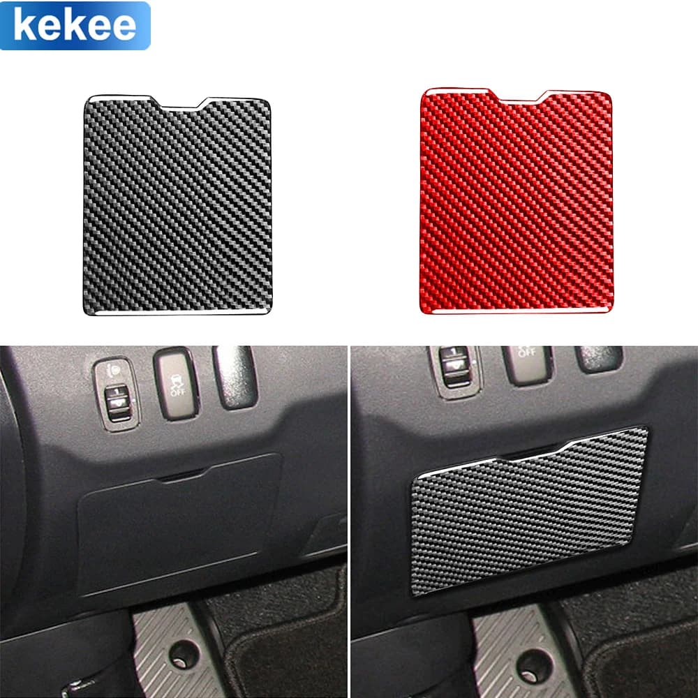 Per Mitsubishi Lancer Evolution EVO X 2008-2015 scatola di immagazzinaggio pannello Trim Cover adesivo in vera fibra di carbonio accessori interni per auto
