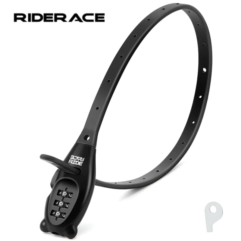 RIDERACE Bike Helmet Lock 3-Digit Password Protection Portable for Bicycle Electric Scooter Motorcycle Multipurpose Anti-Theft