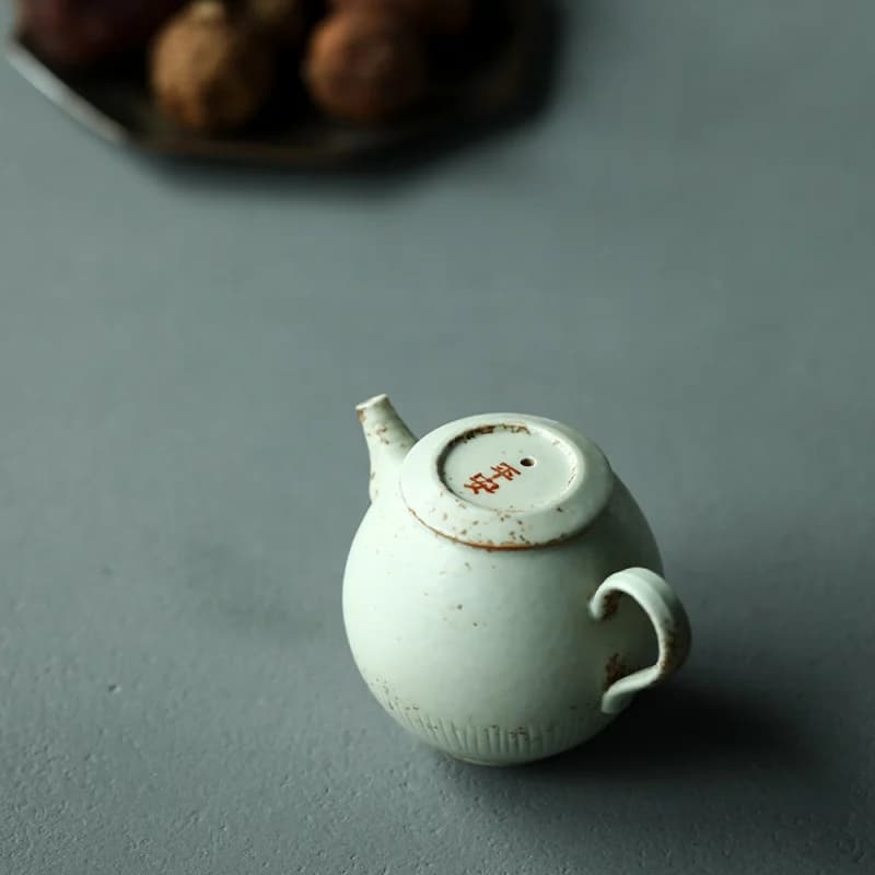 ★Zhiye Calligraphy Handmade Teapot Small Practical Kung Fu Tea Set Jingdezhen Ceramic Single Pot Safe Joy Blessing Pot
