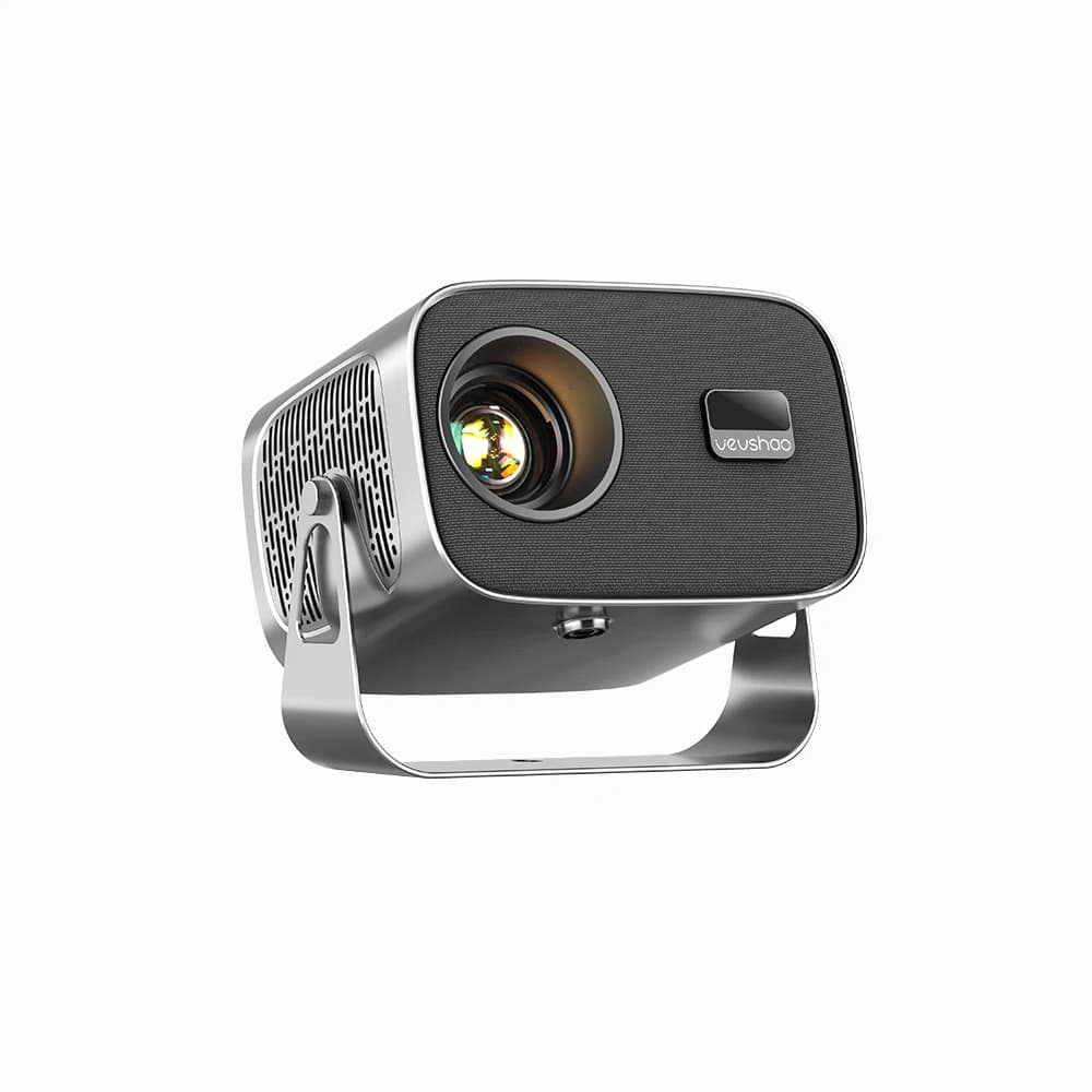 Proiettore Smart Android 11 con Autofocus TOF, Risoluzione Nativa 720P 4K 180 ° Proiettore Mini Portatile WiFi con Supporto Rotante per Home Cinema