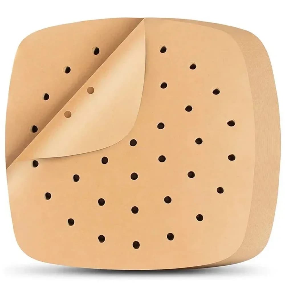 50/100Pcs Upgraded Air Fryer Parchment Paper Air Fryer Disposable Paper Liner Square Perforated Parchment Papers