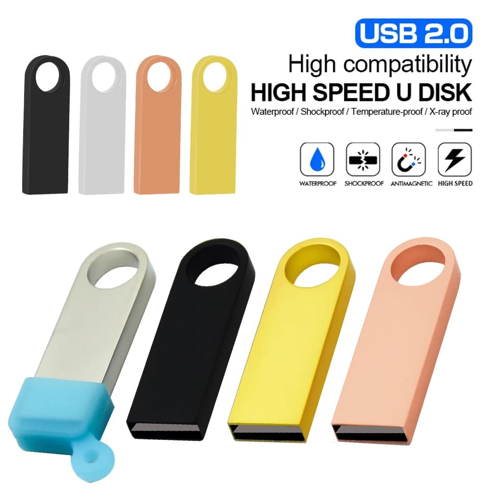 vendita calda memory stick pendrive 8GB 16GB 32GB flash USB Flash Drive 128Gb Pendrive Memory Stick Metal Pen Drive Tappo in silicone gratuito