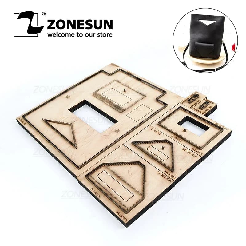ZONESUN Hand-made DIY shoulder bag Punching Die | Leather cutting die | Handmade leather tool