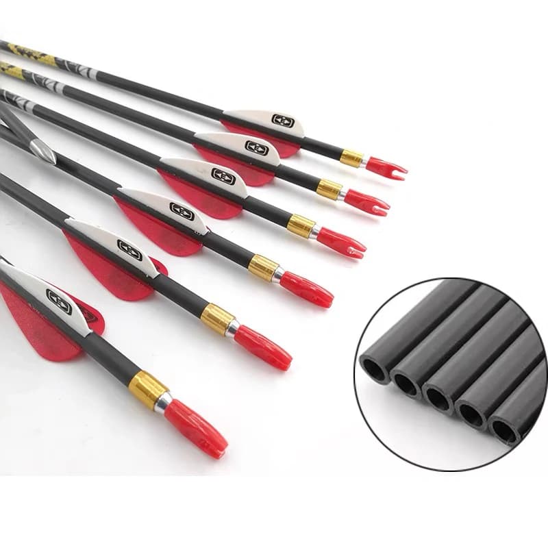 Tiro con l'arco ID4.2mm Colonna vertebrale 350 400 500 600 700 800 900 Frecce in carbonio puro VAP Victory V1 Frecce complete per tiro al bersaglio da caccia