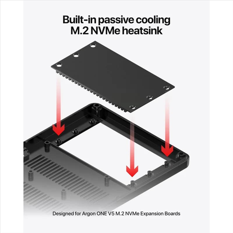 Effective for Argon ONE V5 Aluminum Alloy Case for Metal Case Raspberry Pi 5