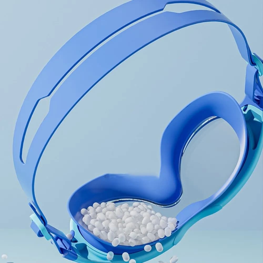 Nuoto Antiurto Occhialini con Montatura Grande, Antiappannamento, con Tappe per le Orecchi, Occhialini di Diving con Ampia Visuale in Vetro PC, Set for Young