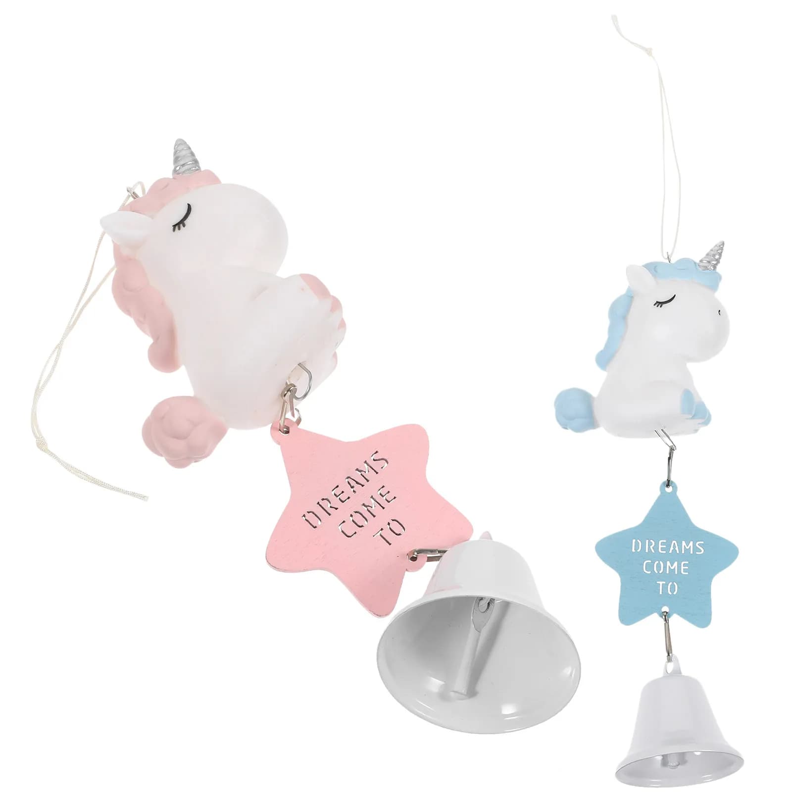 2Pcs Delicate Unicorn Wind Bell Chic Hanging Decor Made of Premium Iron Glass Ideal for Home Decoration Gift Unicorn Wind Chimes