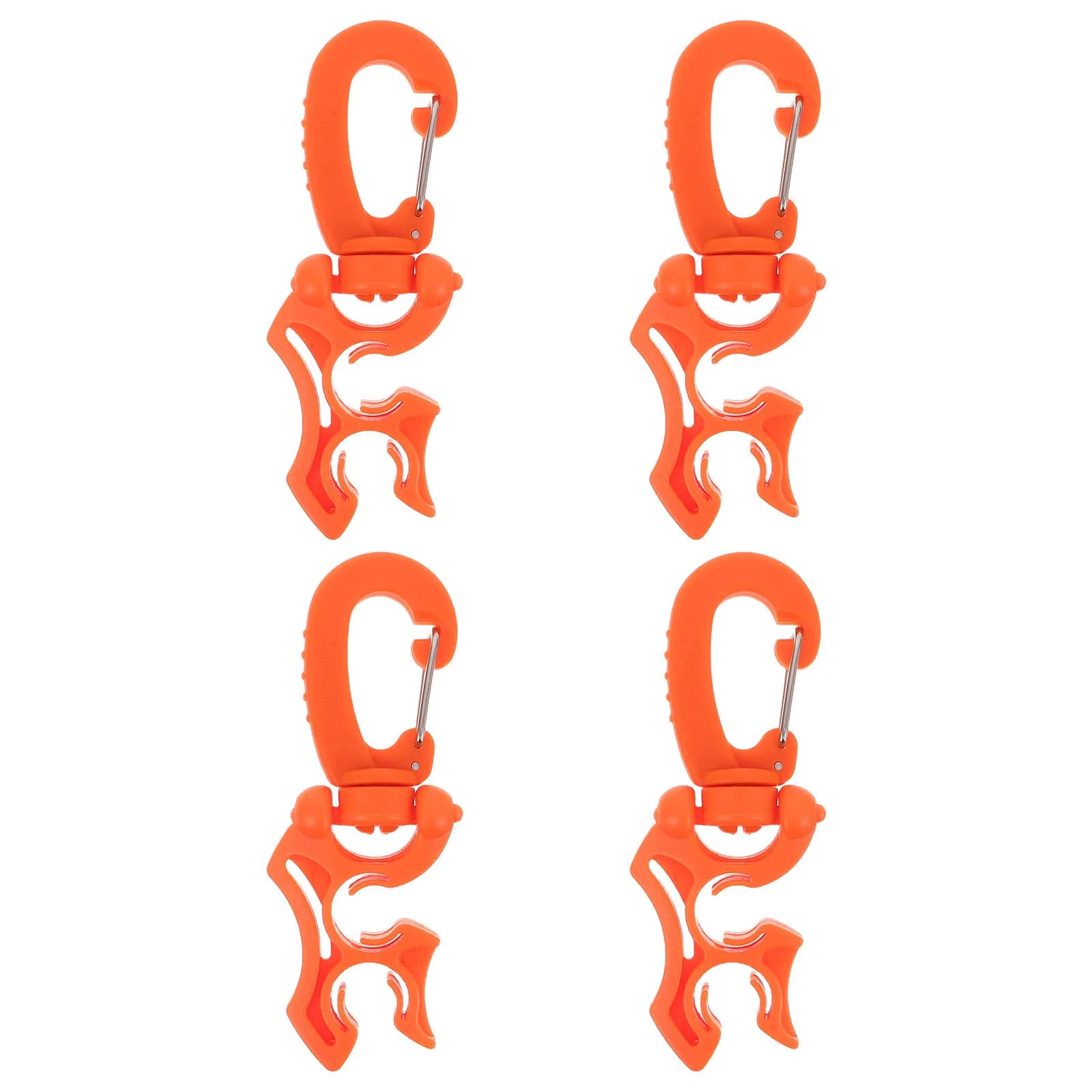 4 Pezzi Clip per Tubo Regolatore Subacqueo, Supporti Doppi per Tubo con Fibbie a Scatto per Accessori Attrezzatura Subacquea e Snorkeling, Foro 10x10mm