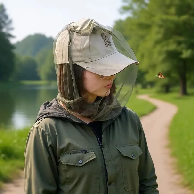 Anti Zanzara Insetto Giardino Apicoltura Cappello da campeggio Bug Maglia Testa Netto Protezione per il viso Cappelli Berretto da pesca Reti Berretto da pesca all'aperto