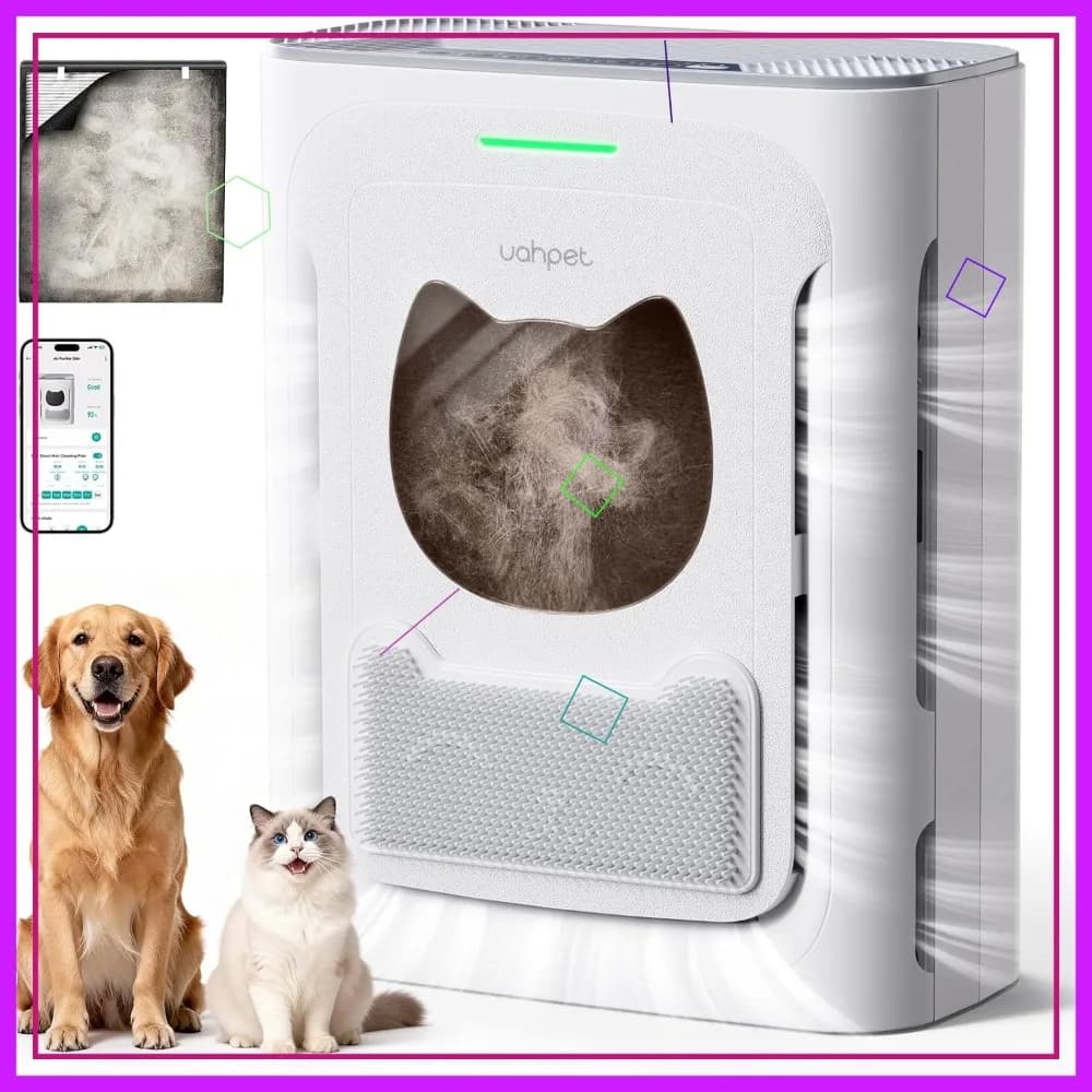 Purificatore d'aria per animali domestici per la casa, H13 HEPA, prefiltro lavabile, copre 2100 piedi quadrati
