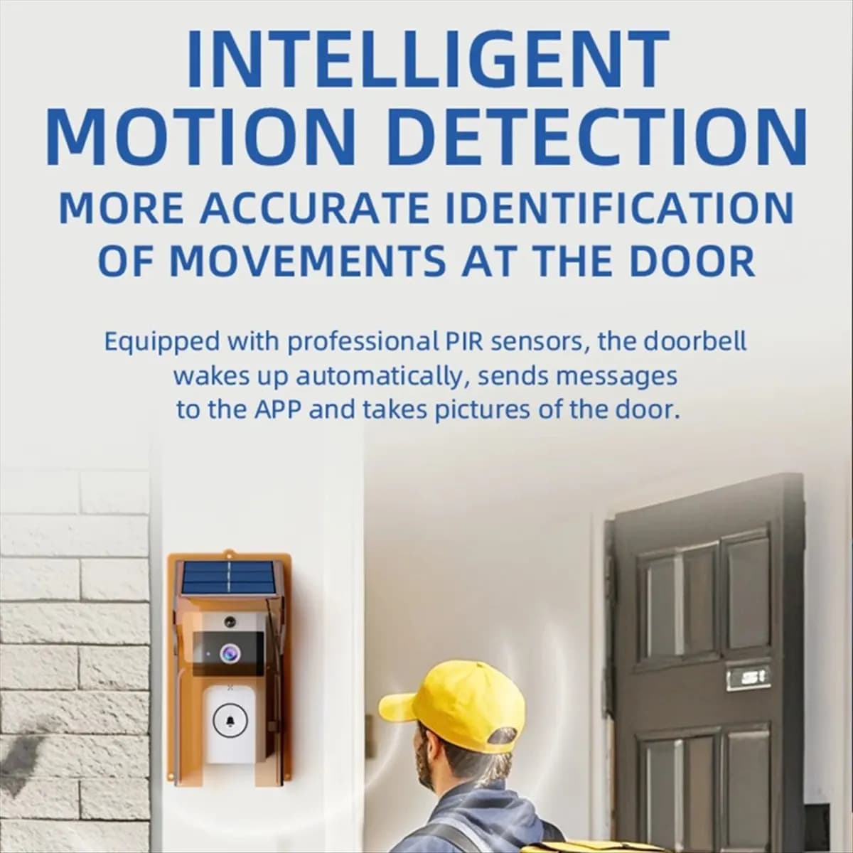 A95G Solar Rain Cover Waterproof Wifi Door Bell Cover Camera Color Intercom Video Doorbell Cover Smart Home Security