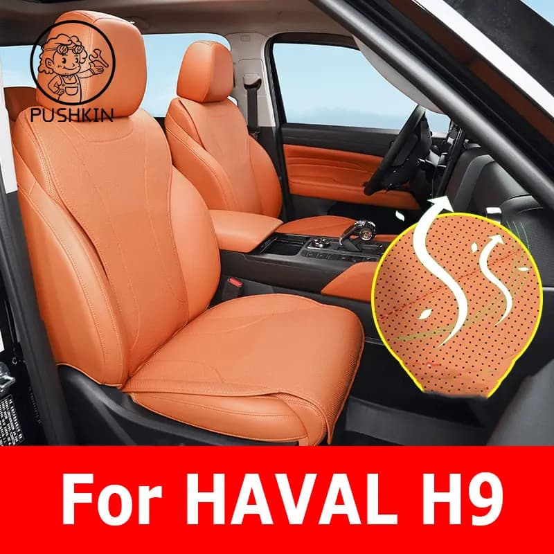 Custom Fit Car Accessories Seat Covers For 5 Seats Full Set Top Quality Leather Specific For HAVAL H9 2ND 2026 2027 2025