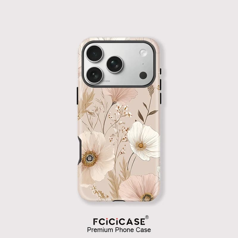 Fcicicase Magnetic Phone Case For iPhone 17 Air 16 15 Plus 14 Pro 13 12 Pro Max For Magsafe Shockproof Flower Acrylic Cover