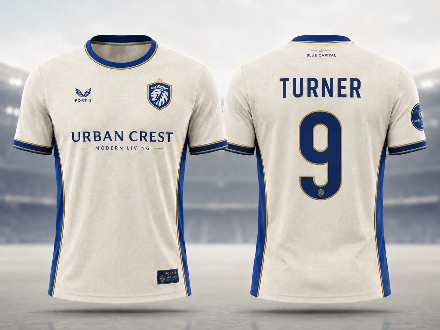 Turner No. 9 Cream Soccer Jersey for Men Women Fans, Short Sleeve Football Shirt, Match Day Supporter Gift