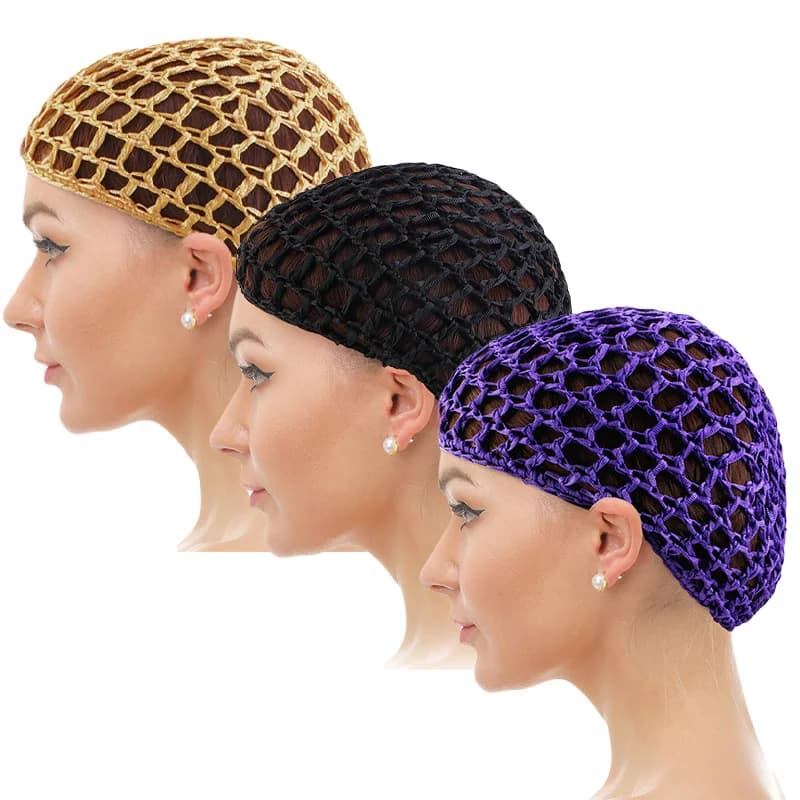 2/3 PZ/LOTTO Retina Per Capelli Cuffia Per Dormire Uso Quotidiano Maglia Traspirante Crochet Retina Per Capelli Cura Dei Capelli Cap Maglia Cap Cupola Turbante cappello