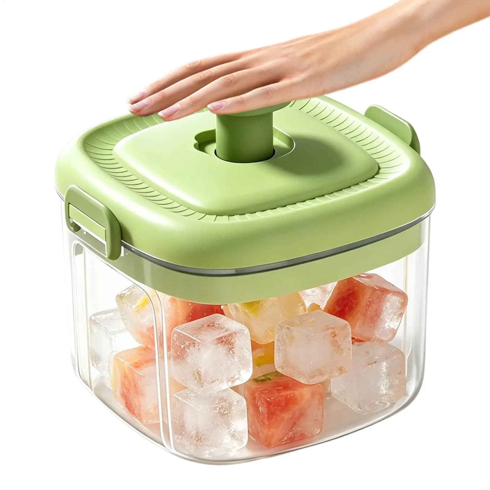 Ice Cube Mold Reusable Portable Easy Release Holder Press Ice Cube Tray For Kitchen Refrigerator Freezer Family Home House