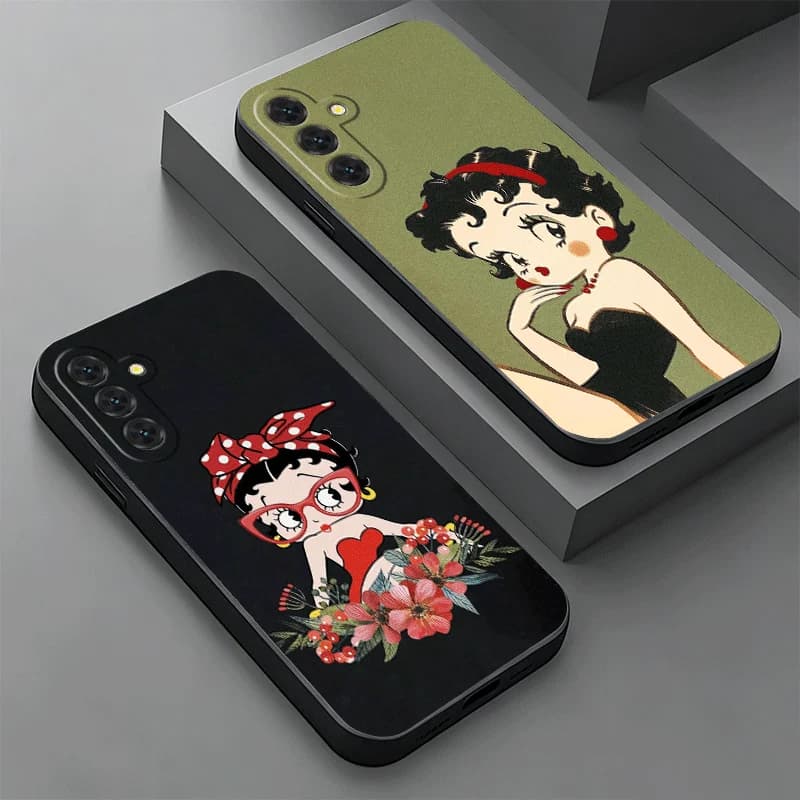 Soft Phone Case For Samsung A17 A37 A57 A16 A36 A56 A15 A35 A55 B-Bettys B-Boops Girl A14 A34 A54 A13 A33 A53 A27 A26 A25 A24 A2