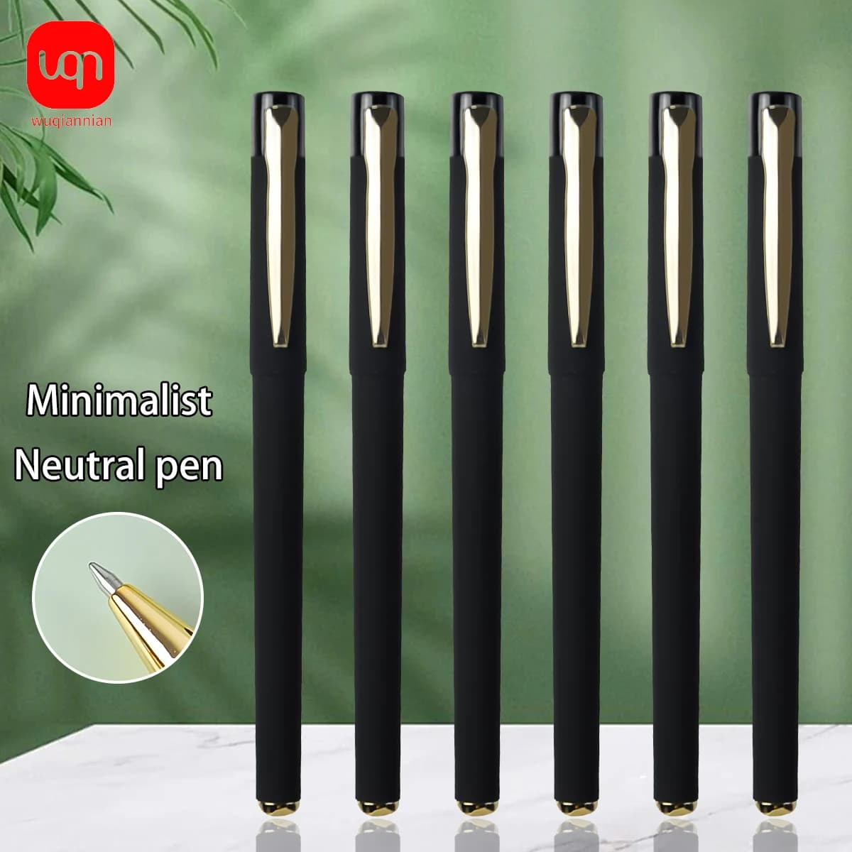 WQN-3/6/12PCS 0.7MM Penna gel proiettile inchiostro nero Forniture per ufficio Materiale scolastico Cancelleria per scrittura