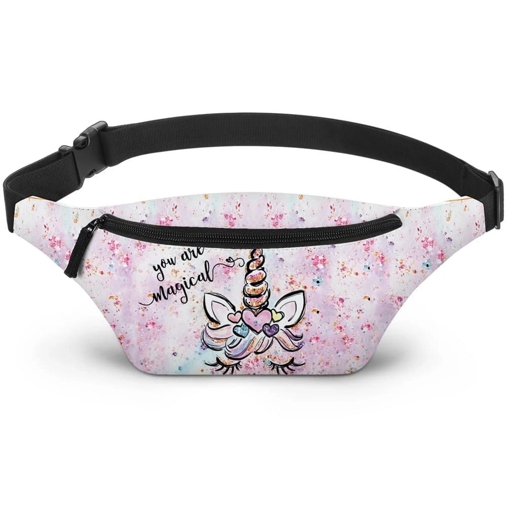 Travel baby carrier with girl unicorn - Belt strap Sport Running camping trip Christmas gift for girls