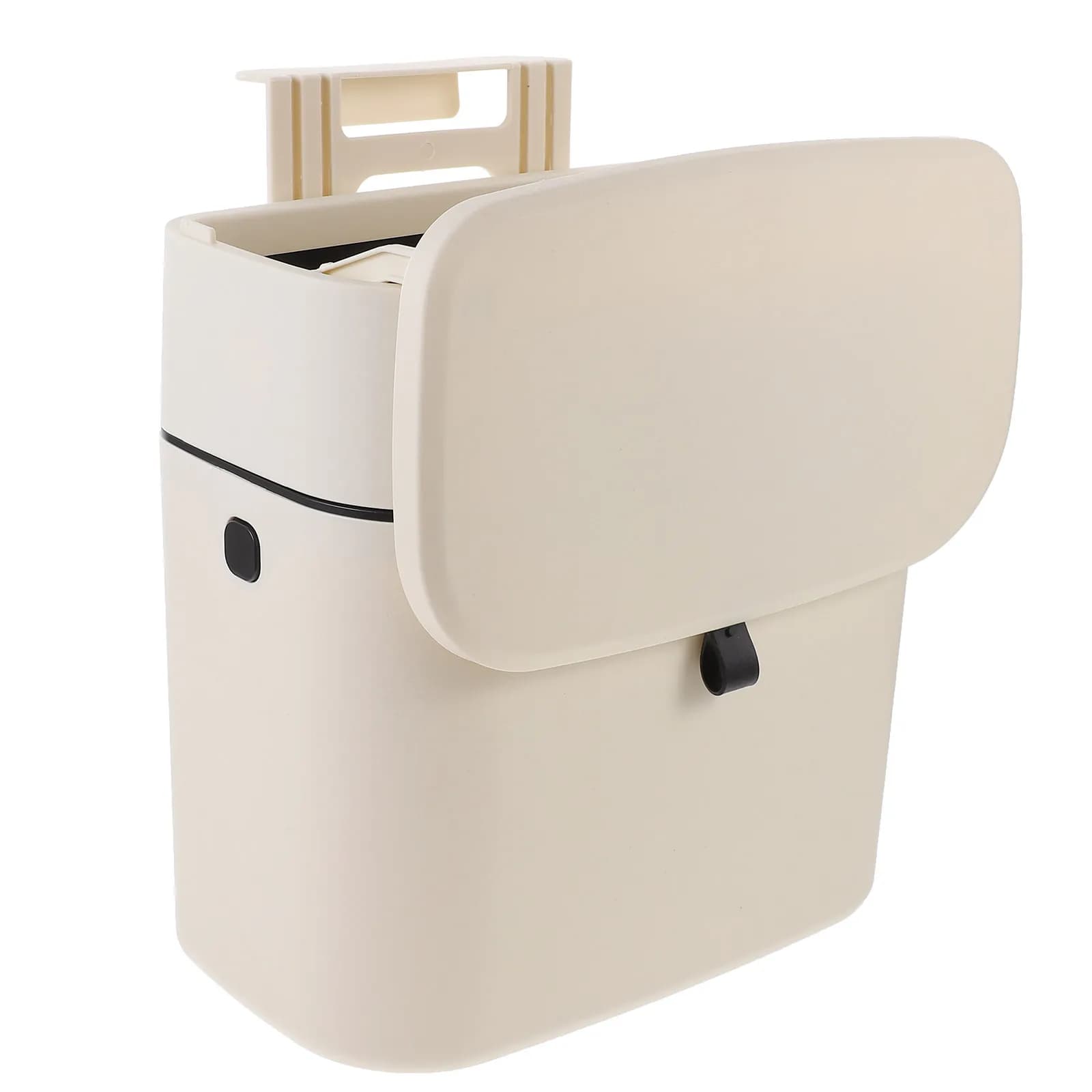 Hanging Kitchen Cabinet Door Trash Can Small Compost Bin with Lid Odor Proof Covered Waste Basket for Kitchen Storage