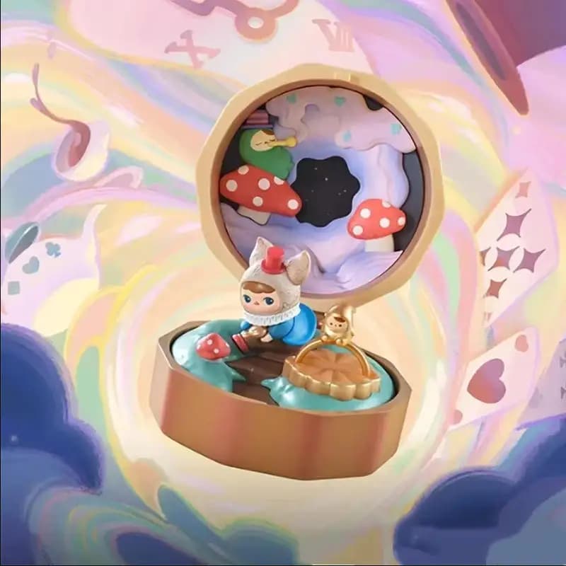 POP MART Romantic Ring Box Serie 4 Set di scene Scatola cieca Giocattoli Sorpresa Scatola misteriosa Bambole Ragazze Regalo Kawaii Anime Action Figure