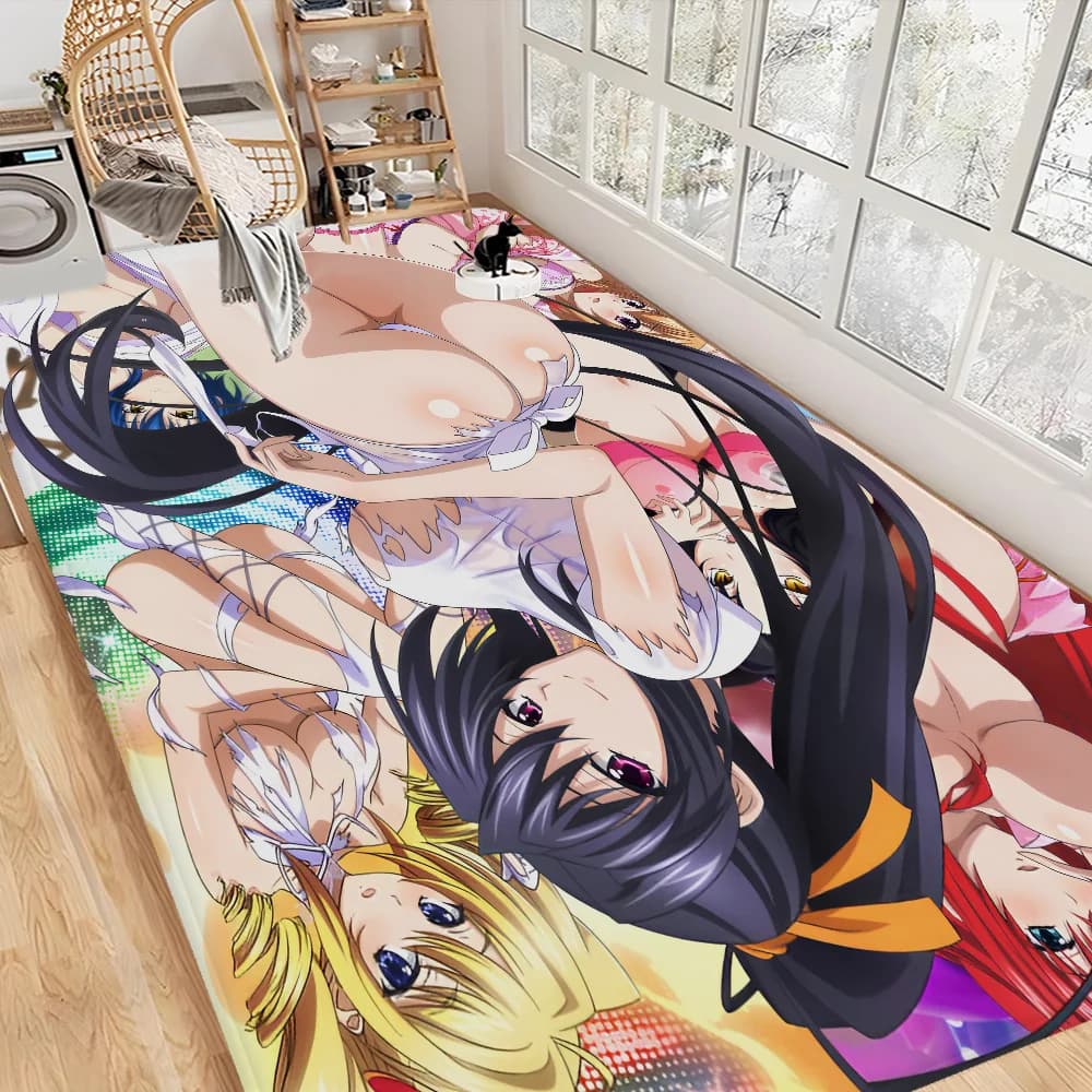 Cartoon High School DxD Tappetino per porta d'ingresso Lavabile antiscivolo Soggiorno Divano Sedie Tappetino per cucina Zerbino di benvenuto