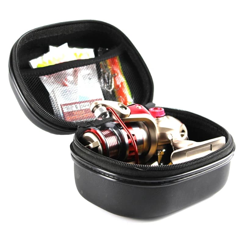 Outdoor Fishing Bag Set of spinning reel boxes Fishing reel bag Organizer for Shockproof Waterproof Leather Fishing Equipment