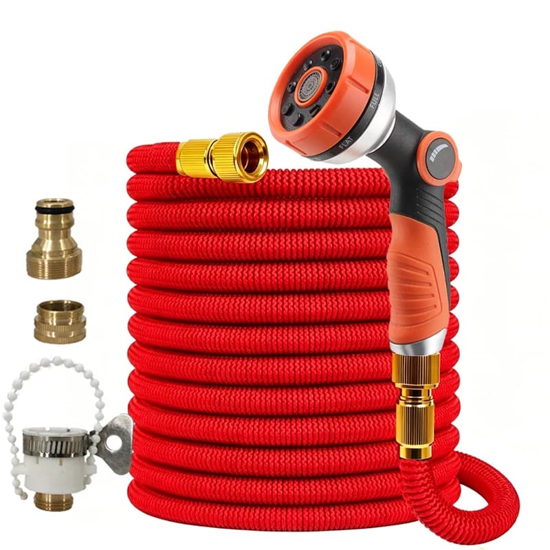 25FT-150FT Flexible Retractable Garden Hose, Adjustable Spray, Garden Hose, Used For Car Washing And Garden Watering