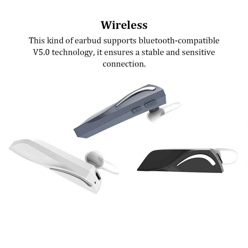 Auricolari ricaricabili wireless traduttore auricolare smartphone grigio