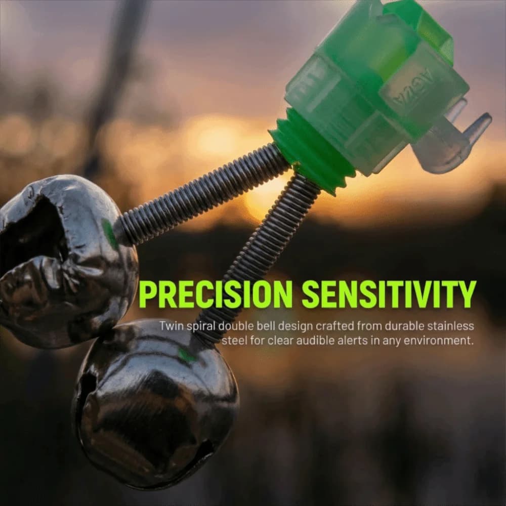 50PCS Twin Spiral Fishing Rod Bell 5cm Reusable Fishing Rod Alarm Bell Lightweight Fish Bite Bait Alarm Bell Carp Fishing