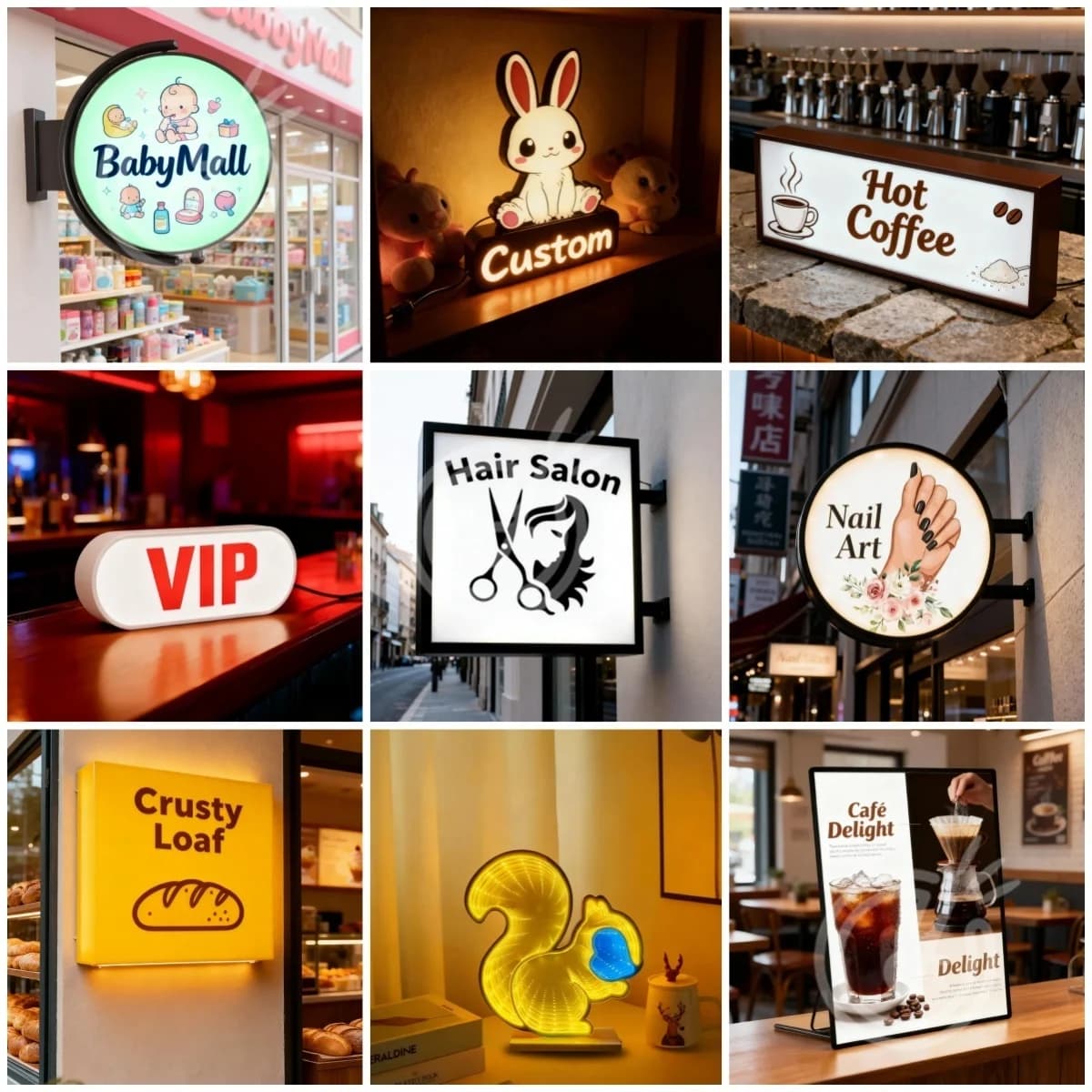 Insegne personalizzate in acrilico con lettere LED luminose per esterni, logo da parete, insegna pubblicitaria al neon, lettere aziendali, design personalizzato, lightbox.