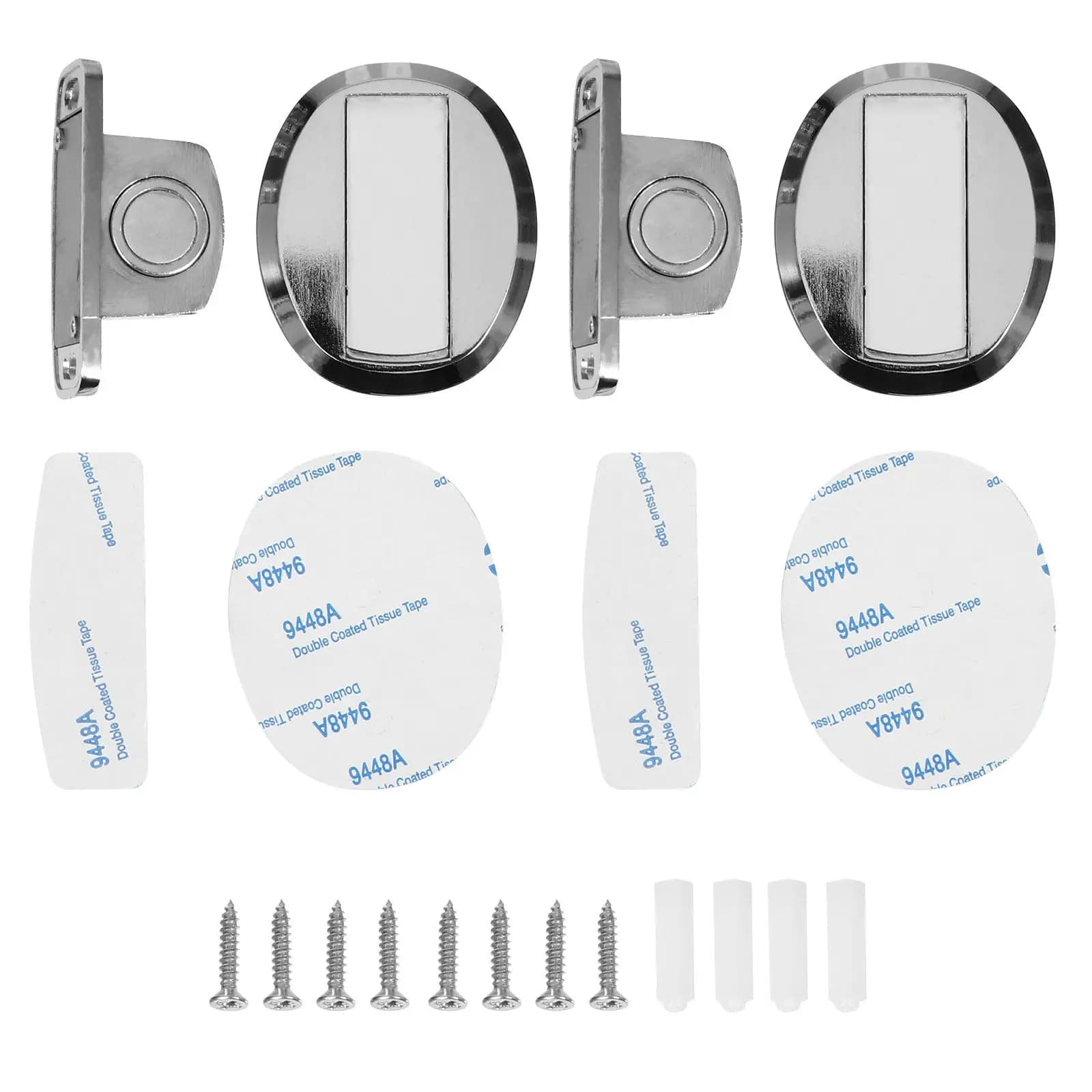 2 Pezzi Fermaporta Magnetico in Lega di Zinco, Protezione Invisibile per Pareti, per Soggiorno, Camera da Letto, Ufficio, Hotel