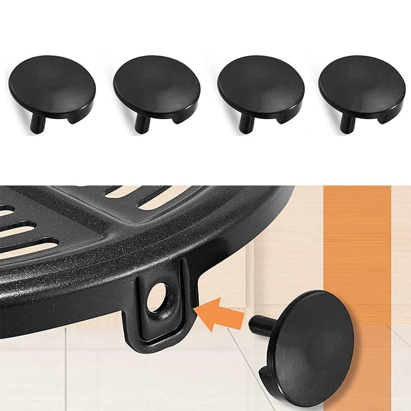 4 pieces rubber tips for air fryer spare cap cover for air fryer grille rubber bumper kitchen utensils