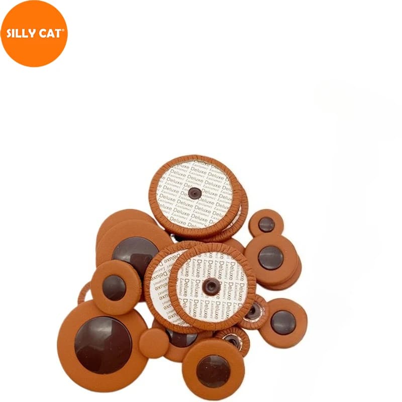 1 Set Alto Tenor Saxophone Button Pads Sound Hole Pad Genuine Leather Sheepskin Sealing Pad Complete Set of Sound Hole Pads