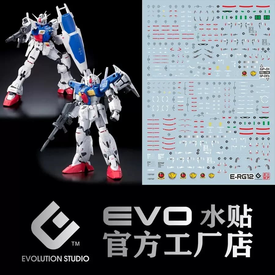 EVO Water Transfer Decals Stickers Fit RG 1/144 GP01 And GP01Fb Zephyranthes Full Burnern Hobby Model Kit DIY Accessories