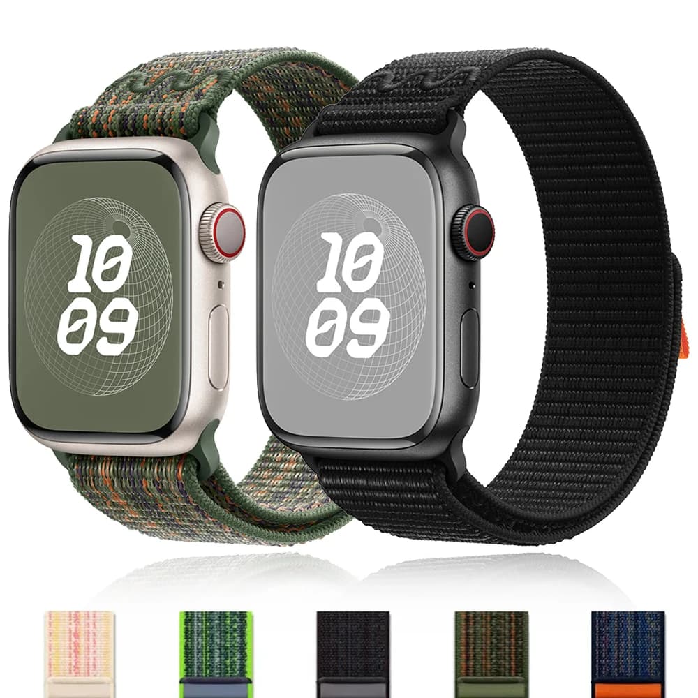 Cinturino sportivo ad anello in Nylon per cinturino Apple Watch Ultra 49mm 45mm 40/44mm 41mm 38/42mm bracciale per cinturino Nike iWatch 9 8 7 6 5 SE
