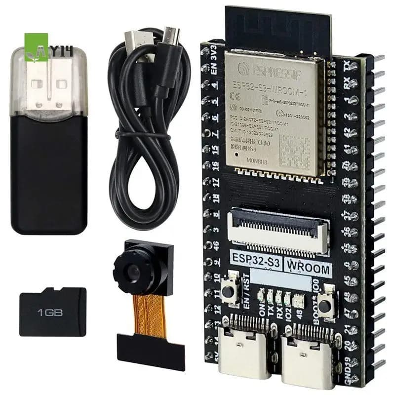 AY14 -ESP32-S3 WROOM N8R8 Scheda di sviluppo ESP32-S3-WROOM Scheda CAM compatibile con Arduino IDE, telecamera integrata wireless