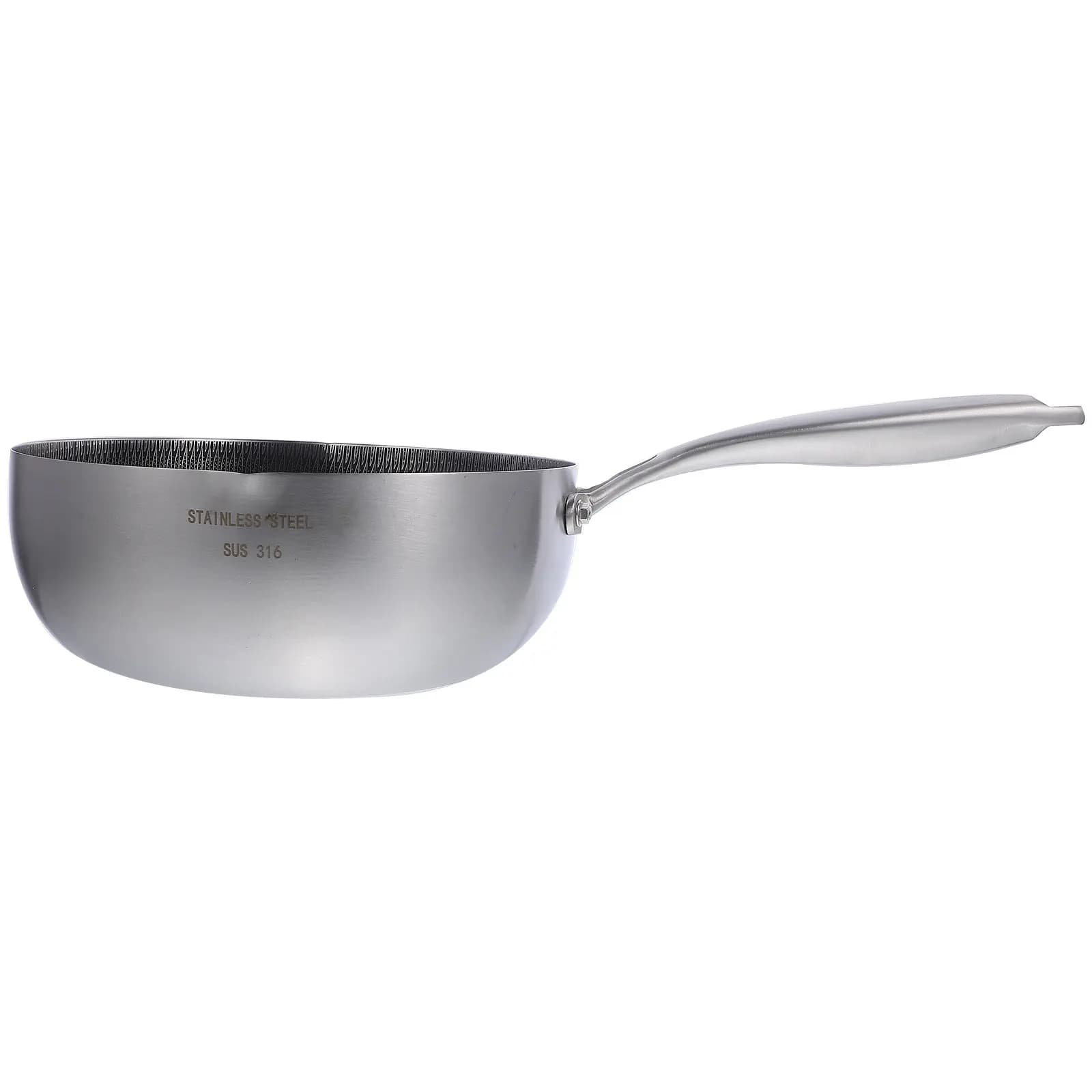 Pentola in Acciaio Inox a Nido d'Ape con Rivestimento Antiaderente, Manico Resistente al Calore, Pentola per Cucina Domestica, Pentolino per Latte, Padella Multiuso da Cucina