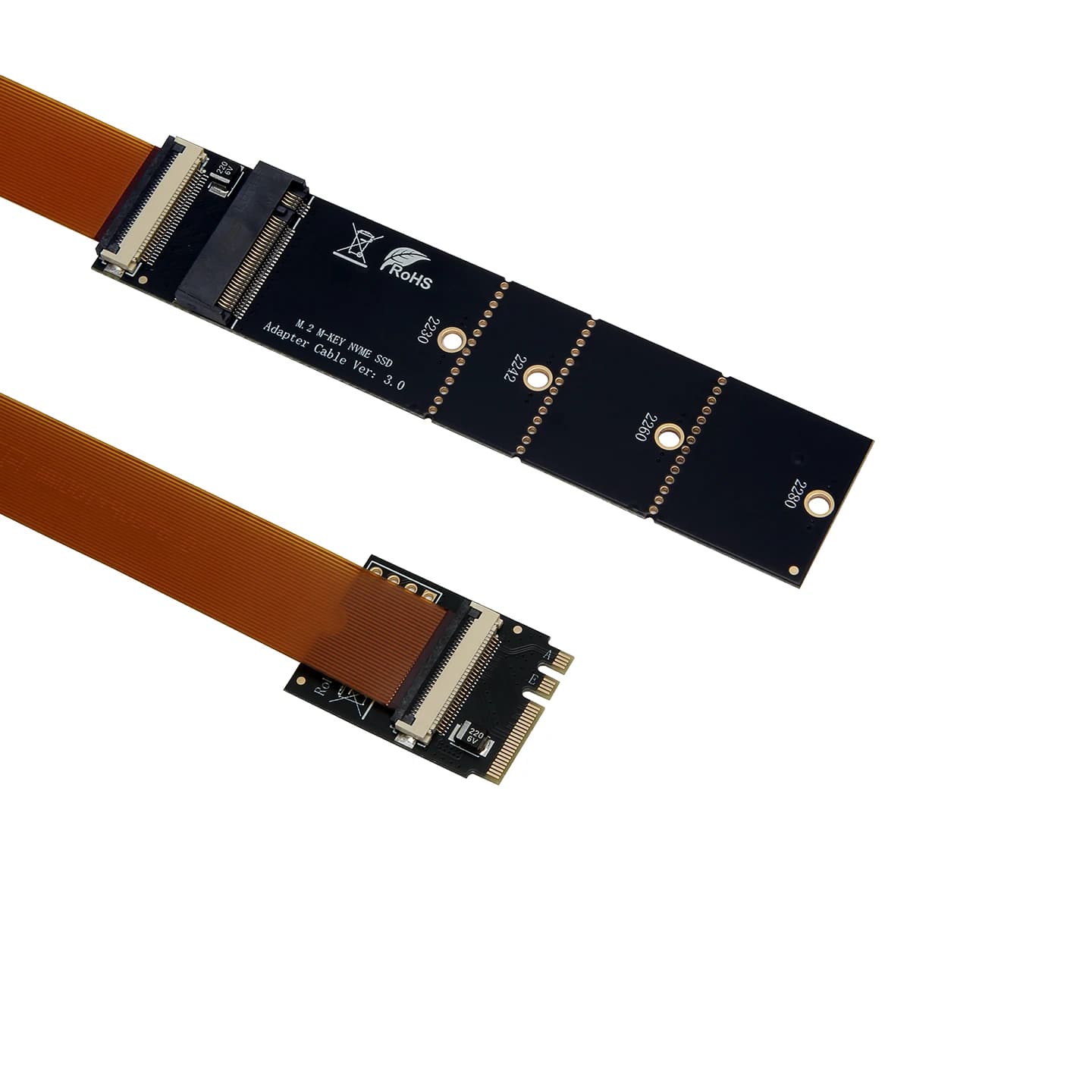 Adattatore M.2 Key A/E a NVME PCIE 3.0/4.0 ad alta velocità Scheda convertitore SSD Strumenti gratuiti per desktop/laptop 2230/2242/2260/2280 Supporto