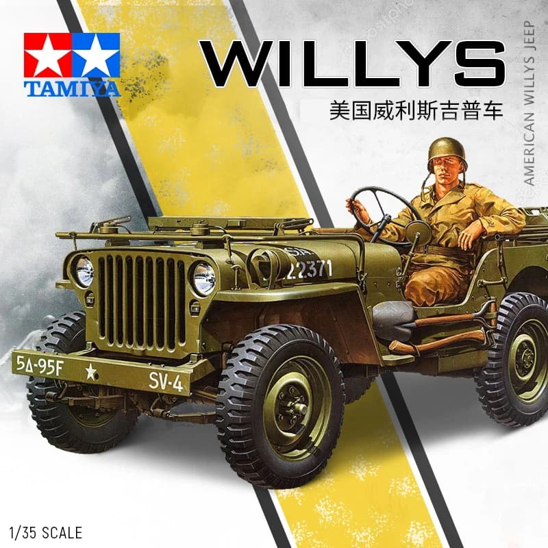 Tamiya Kit modello di auto da assemblaggio militare 35219 American Willis Jeep 1/35