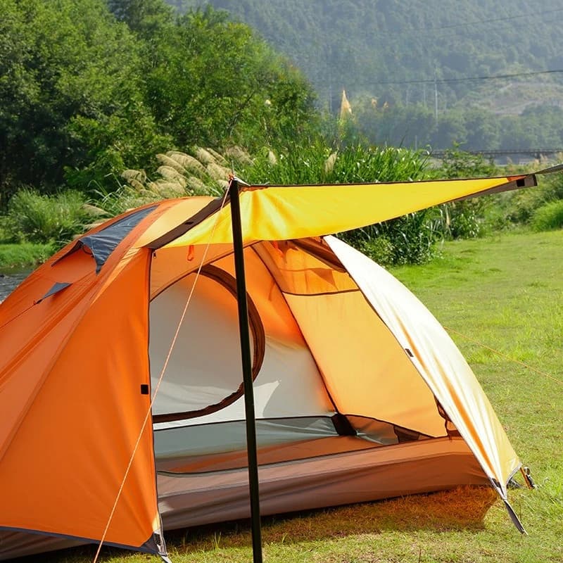 Nuova Tenda da Campeggio 2-3 Persone 4 Stagioni, Doppio Strato, Pali in Alluminio, Anti-Neve, Ultraleggera per Viaggi e Famiglia