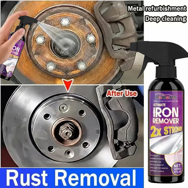 120ml Rust Remover Spray Powerful Rust Removal For Car Wheels & Metal Surfaces Bike Household Tools Strong Decontamination 2026