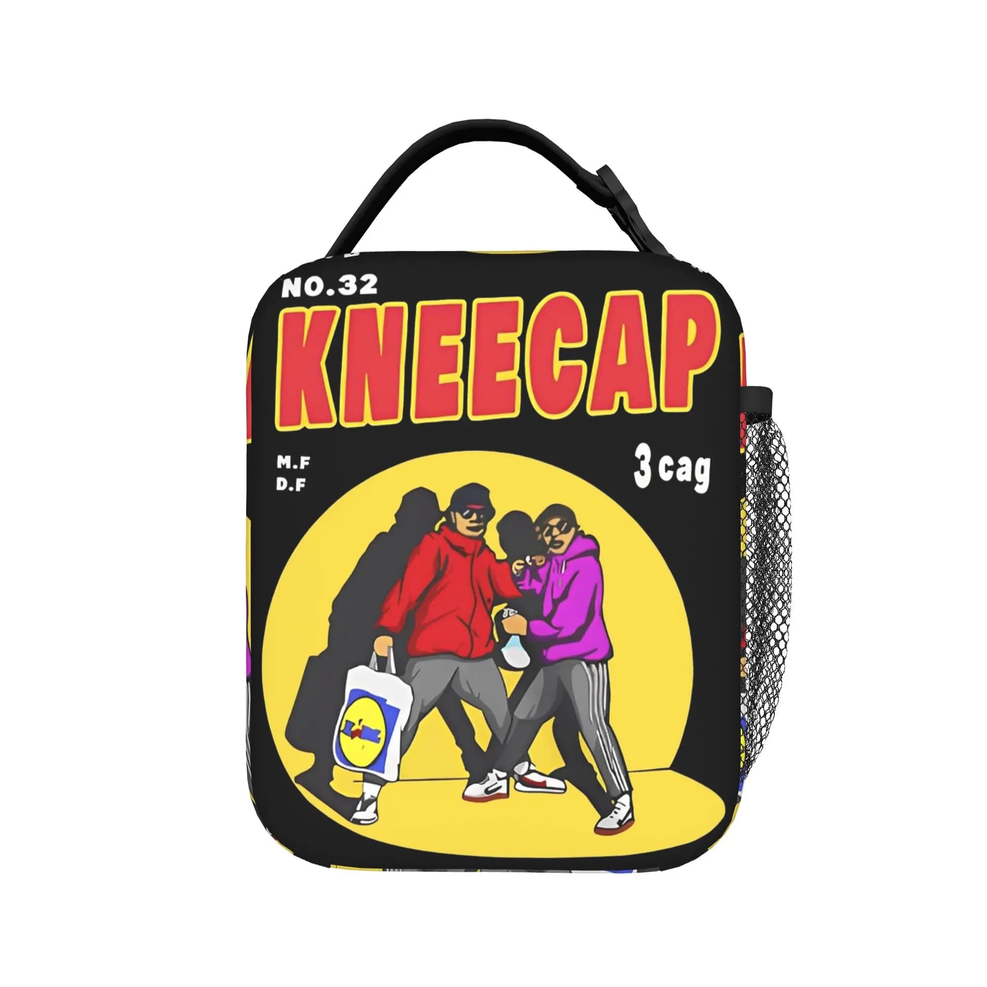 Borsa termica per il pranzo Kneecap Merch, grande contenitore per pasti, borsa termica per il pranzo, borsa tote per ufficio, picnic, bento.