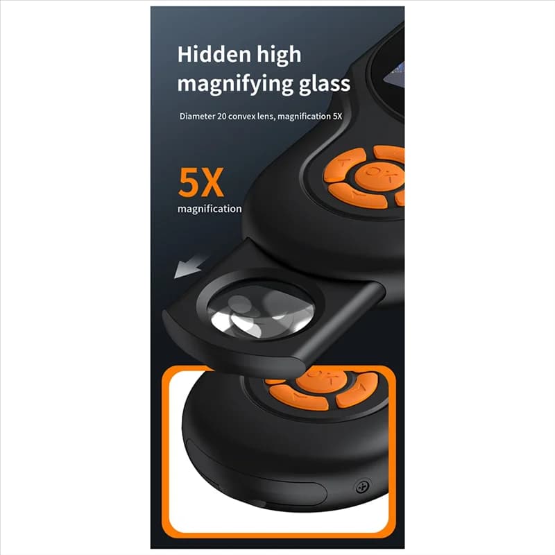 ABSY Video Monete Microscopio digitale Ingrandimento 500X Lente d'ingrandimento da 2 MP con 8 luci per riparazione elettronica Microscopio