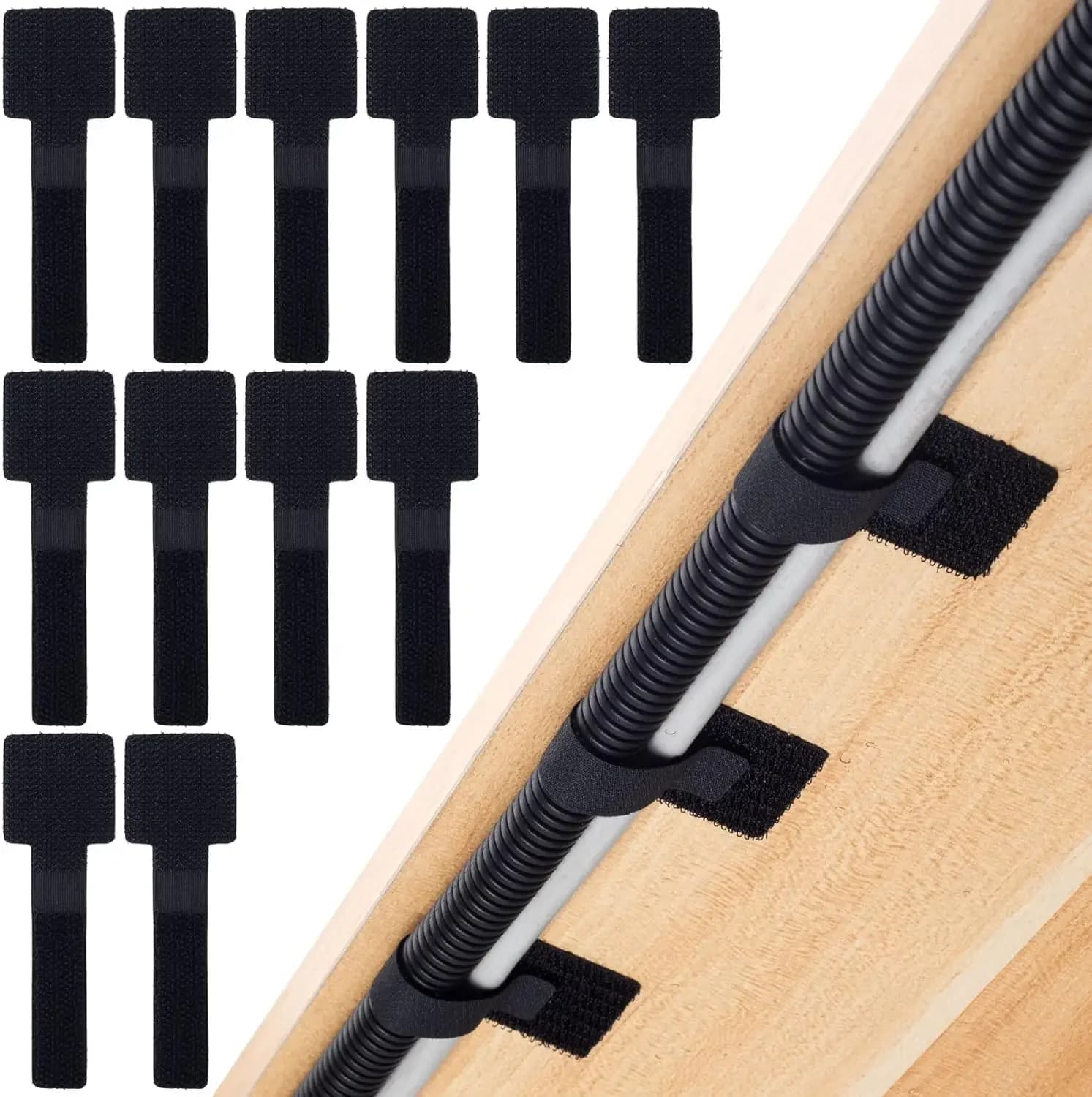 Nuovi Fascette Riutilizzabili in Velcro, Organizzatori Autoadesivi per Cavi, Supporto Regolabile per Cavi Elettrici, Organizzatore da Scrivania